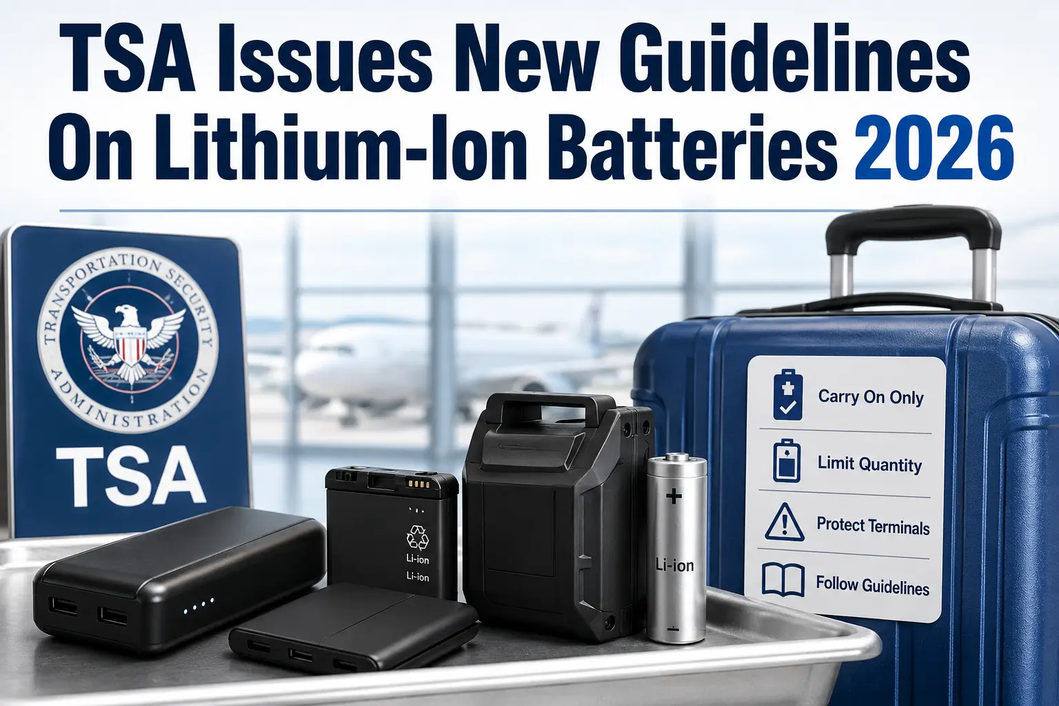 TSA ban hành hướng dẫn mới về pin lithium{0}}ion ion năm 2026